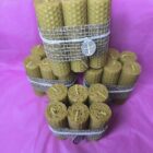PACK DE 6 VELAS ARTESANALES MIEL PANAL CON AMULETO DOBLE CARA SAN BENITO 6UNIDADES 10X3