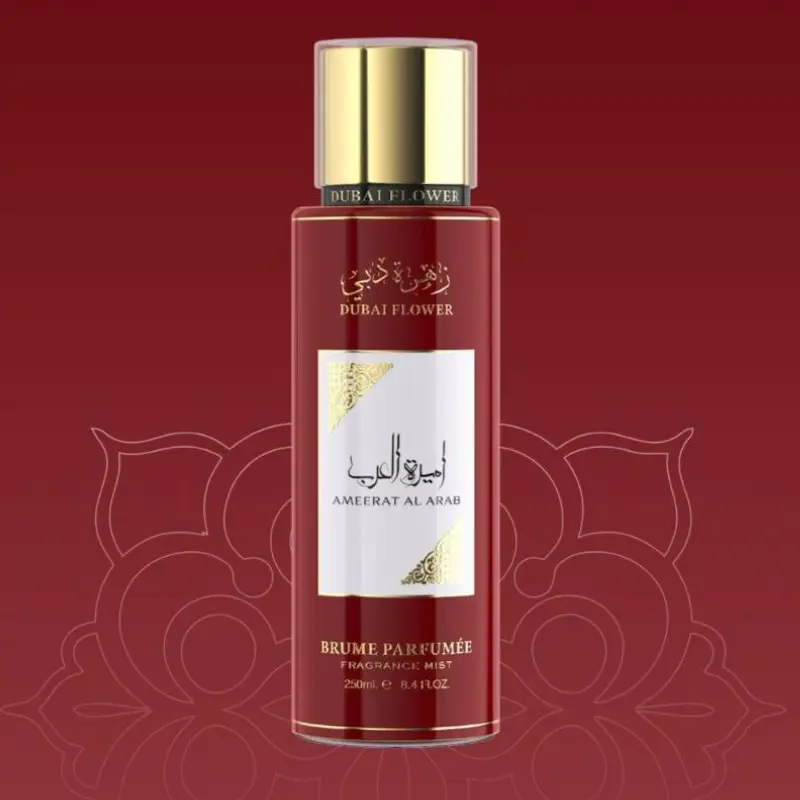 Bruma AMEERAT AL ARAB. PRINCESAS ROJAS. Cuerpo y pelo 250 ml. BODY MIST HAIR. DUBAI FLOWERS