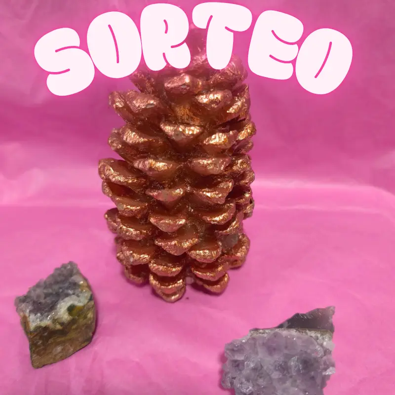 SORTEO VELÓN PIÑA DE PINO DE NAVIDAD. UNGIDA Y RITUALIZADA. PLATEADA O COBRIZA