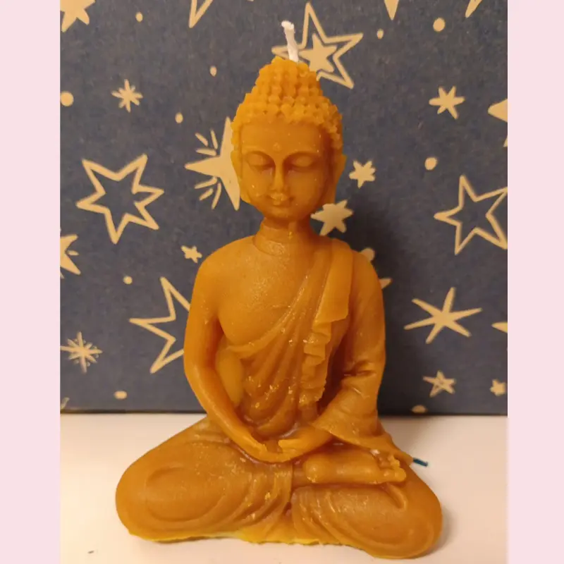 VELÓN MIEL BUDA SENTADO CALMA INTERIOR ATRAER ABUNDANCIA
