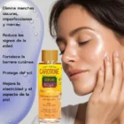 Elimina manchas oscuras, imperfecciones y marcas. Reduce los signos de la edad. Fortalece la barrera cutánea. Protege del sol. Mejora la elasticidad y el aspecto de la piel.