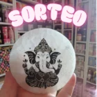 SORTEO Plato Selenita Grabado GANESHA 9-10 Cms Aprox