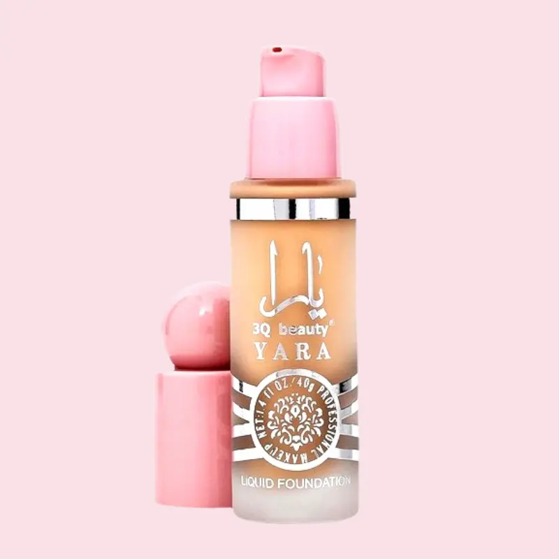 BASE DE MAQUILLAJE LÍQUIDA YARA ROSA. 40 GR. 3Q BEAUTY. LIQUID FUNDATION. ALTA COBERTURA BASE DE MAQUILLAJE LÍQUIDA YARA ROSA. 40 GR. 3Q BEAUTY. LIQUID FUNDATION. ALTA COBERTURA
