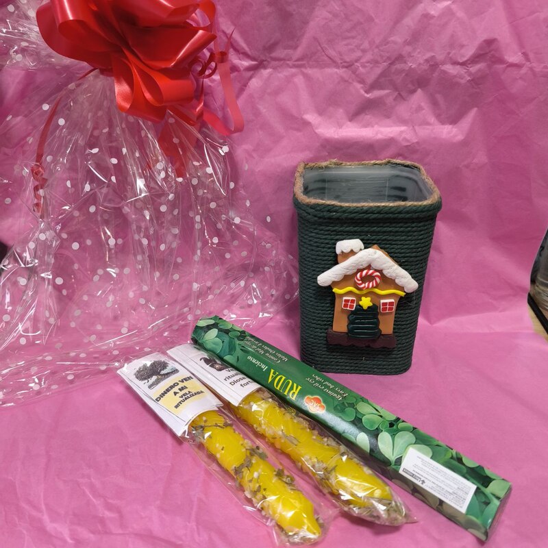 PACK PORTA TODO EDICION ESPECIAL CESTITA HECHA A MANO VERDE: 2 VELAS UNGIDAS, PORTA TODO E INCIENSO PACK PORTA TODO EDICION ESPECIAL CESTITA HECHA A MANO VERDE: 2 VELAS UNGIDAS, PORTA TODO E INCIENSO