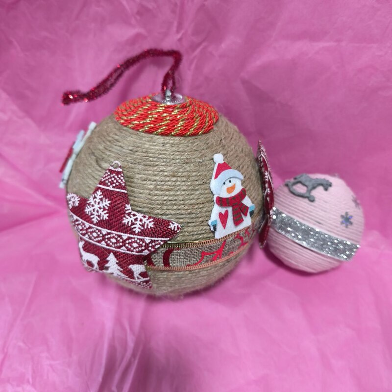 BOLA GIGANTE DE NAVIDAD HECHA A MANO: ESTRELLA RENO