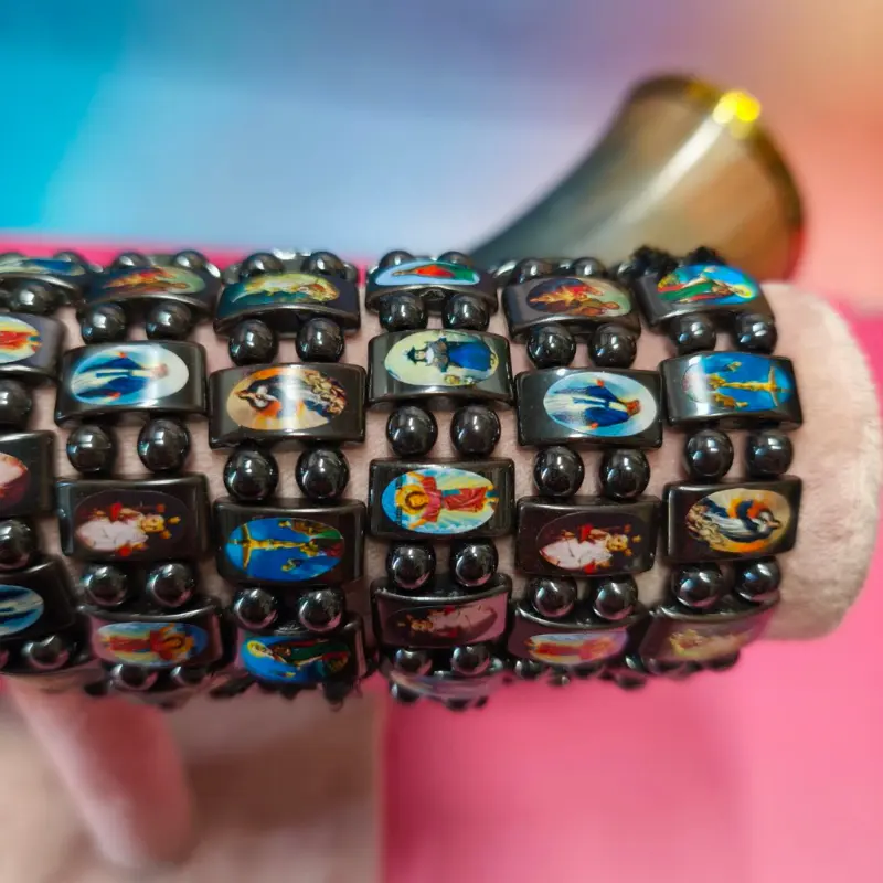 PULSERA HEMATITE DE LOS 12 SANTOS