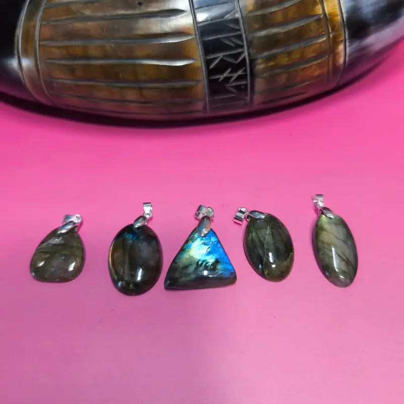 COLGANTE Colgante Cabujón Labradorita 20-30MM A+++