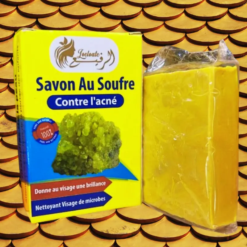 Jabón de Azufre LOCLOATE 90GR. Purificante, Antigrasa Y Antibacteriano