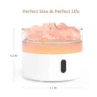 Difusor Sal del Himalaya. Luz Nocturna.USB-C. Efecto Llama. (Bolsita de sal incluida) 12x11 (cm)