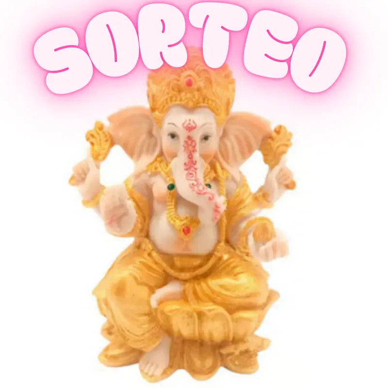 SORTEO Figura En Resina Diosa Ganesha Aprox DORADO LOTO