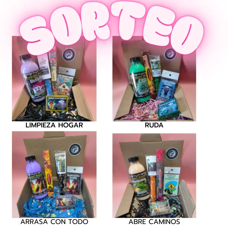 SORTEO KIT RITUAL BRUJERIL. ARRASA CON TODO, LIMPIEZA DE HOGAR, RUDA O ABRECAMINOS