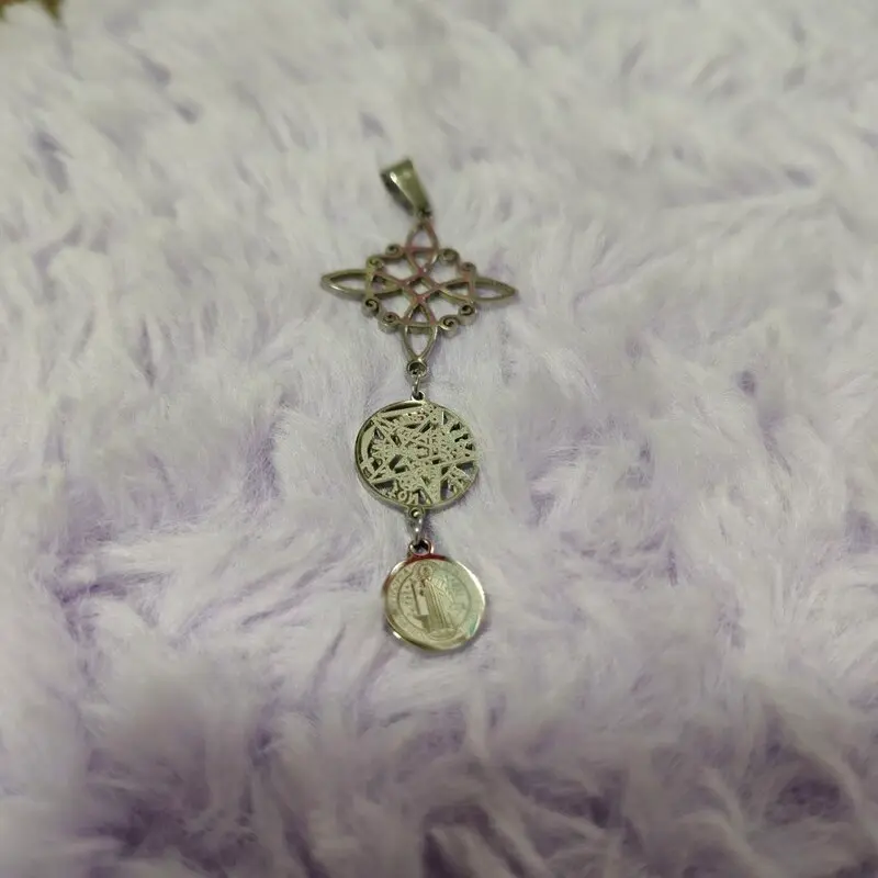 COLGANTE ESOTÉRICO ACERO INOXIDABLE TRIPLE PROTECCIÓN 60X23MM