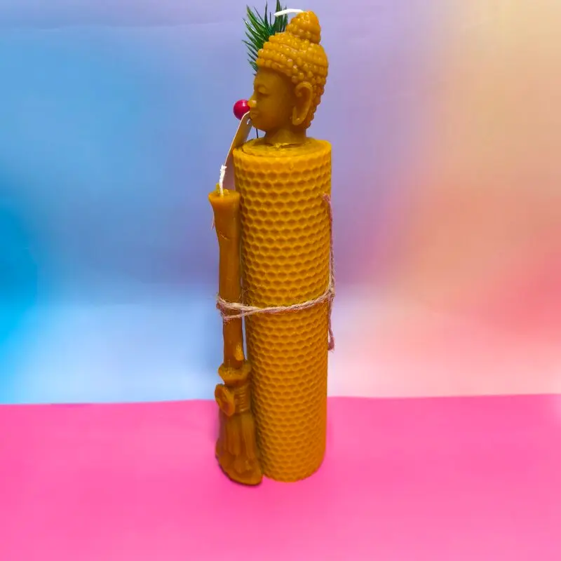 VELON GIGANTE DE MIEL CON BUDA Y ESCOBA DE BRUJA