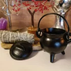 CALDERO ESOTÉRICO DE HIERRO FUNDIDO CON TAPA