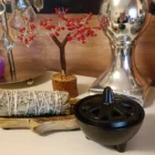 CALDERO ESOTÉRICO PLANO DE HIERRO FUNDIDO CON TAPA