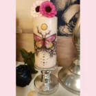 VELÓN GIGANTE MARIPOSA NOCTURNA. UNGIDO Y RITUALIZADO. CON AMULETO. NUEVOS COMIENZOS, LIMPIEZA Y RENACER