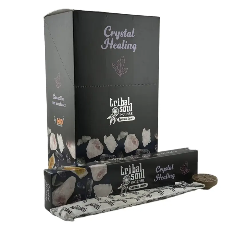 Incienso varillas gruesas Incienso Natural LIMPIEZA DE CRISTALES. Tribal Soul. Incienso Cristal Healing Tribal Soul Hari Darshan