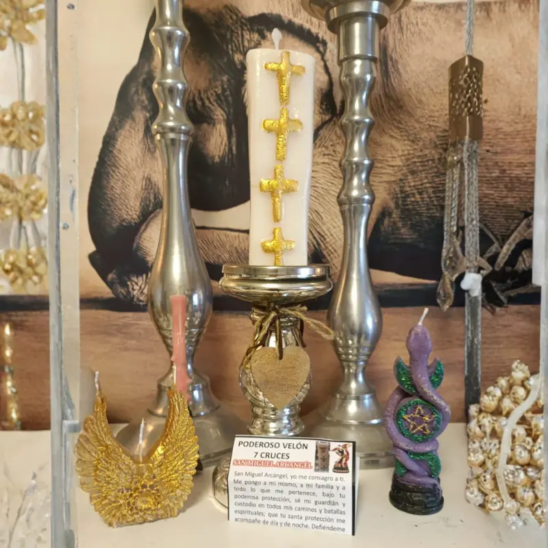 VELÓN GIGANTE PODEROSO 7 CRUCES SAN MIGUEL ARCÁNGEL.EDICIÓN ESPECIAL. PINTADO A MANO CON ORACIÓN VELÓN GIGANTE PODEROSO 7 CRUCES SAN MIGUEL ARCÁNGEL.EDICIÓN ESPECIAL. PINTADO A MANO CON ORACIÓN