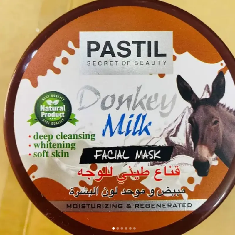 Mascarilla facial de leche de burra. Limpieza profunda, blanqueamiento, hidratación y regeneración de la piel. 380ml. PASTIL