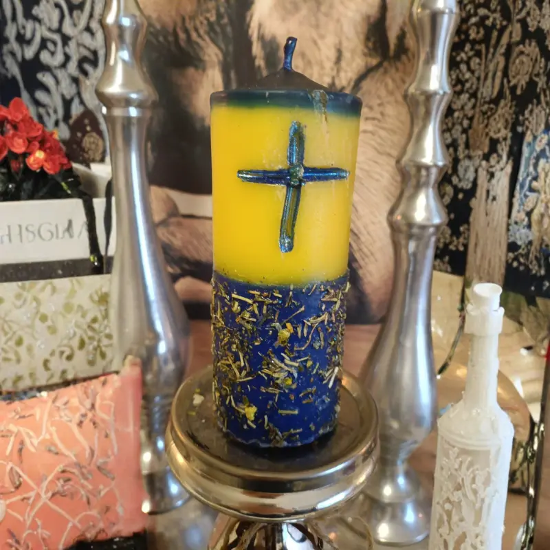 VELÓN GIGANTE SAN JUDAS TADEO EDICIÓN ESPECIAL. PINTADO A MANO CON ORACIÓN