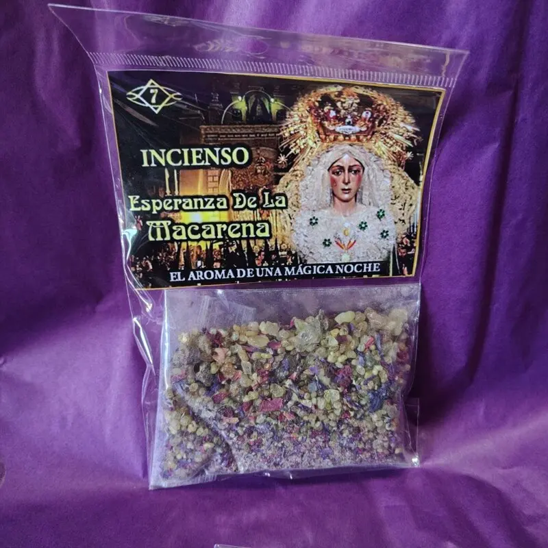 PAQUETE INCIENSO ESPERANZA DE LA MACARENA UNA MÁGICA NOCHE EN RESINA