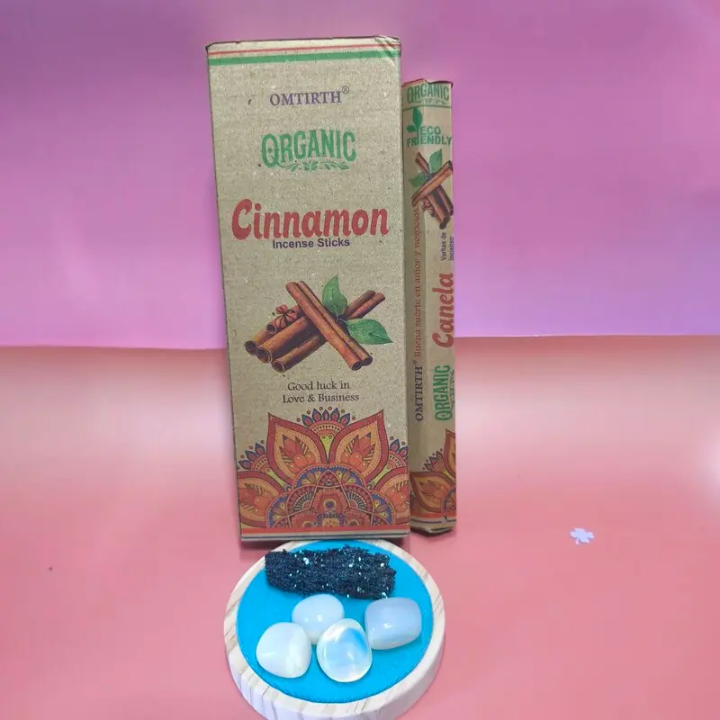 INCIENSO ORGÁNICO DE CANELA. OMTIRTH. Prosperidad, calidez emocional y armonía espiritual