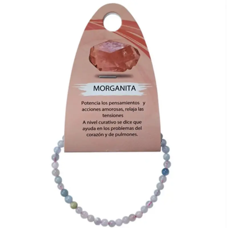 Pulsera Piedra Natural Morganita 4 mm