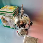 QUEMADOR INCIENSO ELÉCTRICO PARA INCIENSO DE RESINA, PASTILLAS O MEZCLAS. ESTILO ÁRABE 22X9. PLATEADO