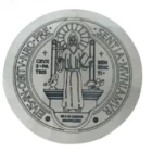 Plato Selenita Grabado San Benito 10 Cms Aprox