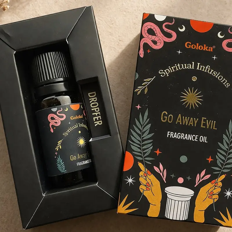 ACEITE ESOTÉRICO LIMPIEZA ENERGÉTICA. Go away evil Escudo protector, limpieza y restauraración del equilibrio energético GOLOKA 10 ML