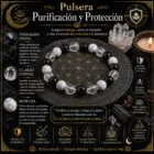 Pulsera Ritual de Purificación y Protección de Piedras Naturales | Turmalina Negra, Cuarzo Cristal y Howlita 8mm