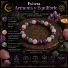 Pulsera Ritual de Armonía y Equilibrio de Piedras Naturales | Amatista, Cuarzo Rosa y Aventurina 8mm