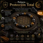 Pulsera Ritual de Protección Total con Turmalina Negra, Hematita y Ojo de Tigre 8mm