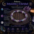 Pulsera de Labradorita, Amatista y Cuarzo Cristal para potenciar la intuición y la claridad mental.
