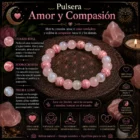 Pulsera Amor y Compasión de Piedra Natural | Cuarzo Rosa, Rodocrosita y Piedra Luna