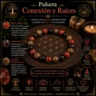 Pulsera Ritual de Conexión y Raíces | Jaspe Rojo, Obsidiana Caoba y Madera Petrificada 8mm
