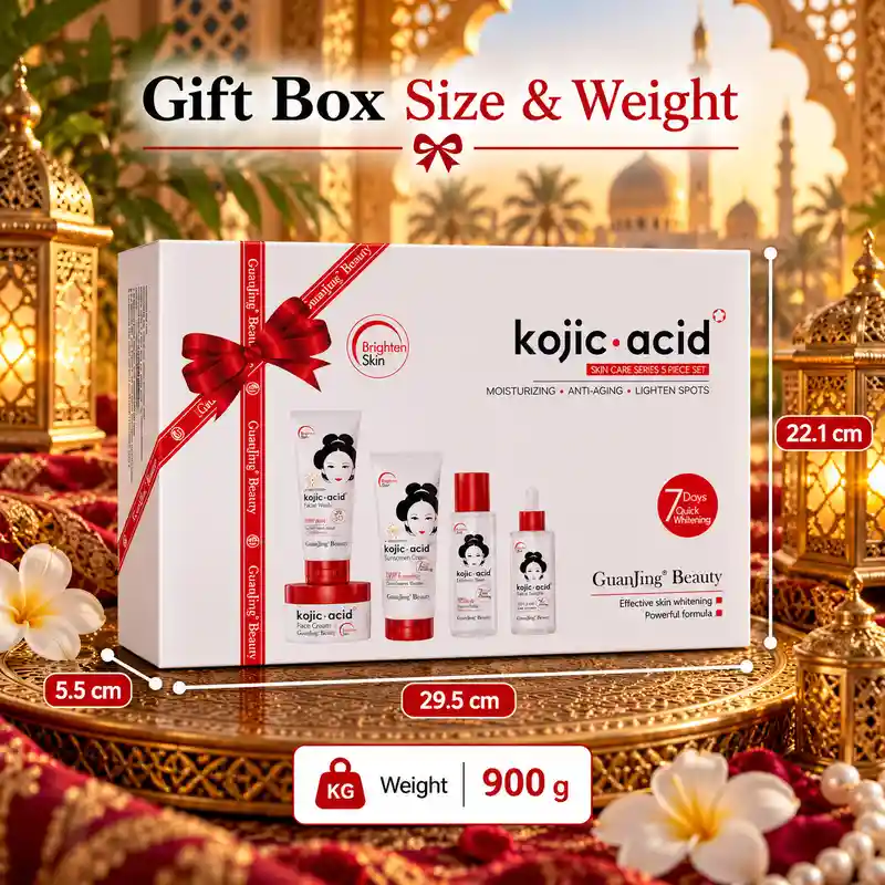 Pack GuanJing ácido kójico con limpiador tónico sérum crema y protector solar