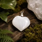 Colgante Corazón de Selenita Natural 25-30 mm