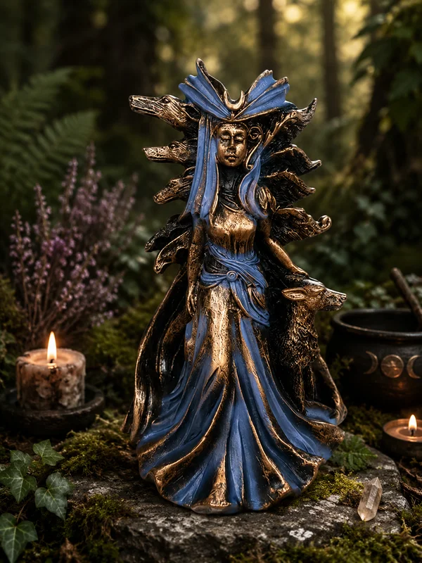 Figura de Hécate en resina de 16 cm