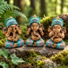 Juego 3 Figura Ganesha En Resina 11 Cms Aprox VER OIR CALLAR