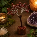 ÁRBOL MÁGICO DE LA VIDA de JASPE ROJO. 100 PIEDRAS.