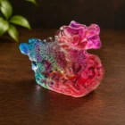 Figura de Dragón Chino de vidrio multicolor
