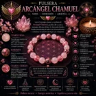 Pulsera Ritual Arcángel Chamuel con Cuarzo Rosa, Rodonita y Cuarzo Cerezo