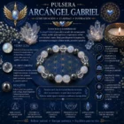 Pulsera Ritual Arcángel Gabriel con Piedra Luna, Cuarzo Cristal y Hematite