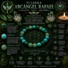 Pulsera Ritual Arcángel San Rafael con Malaquita, Turquesina y Aventurina Verde