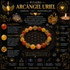 Pulsera Ritual Arcángel Uriel con Ágata Carneola, Calcita Amarilla y Citrino
