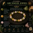 Pulsera Ritual Arcángel Jofiel con Olivina, Citrino y Cuarzo Rosa