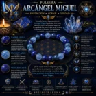 Pulsera Ritual Arcángel Miguel con Lapislázuli, Cuarzo Azul y Venturina Azul