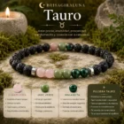 Pulsera Zodiaco Tauro con Cuarzo Rosa, Jade Verde y Malaquita