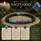 Pulsera Zodiaco Sagitario con Turquesa, Amatista y Sodalita